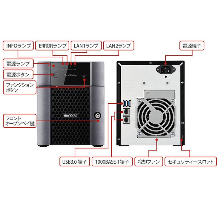 バッファロー テラステーション TS3410DN Amazon.co.jp: BUFFALO TeraStation TS3410DNシリーズ 8TB