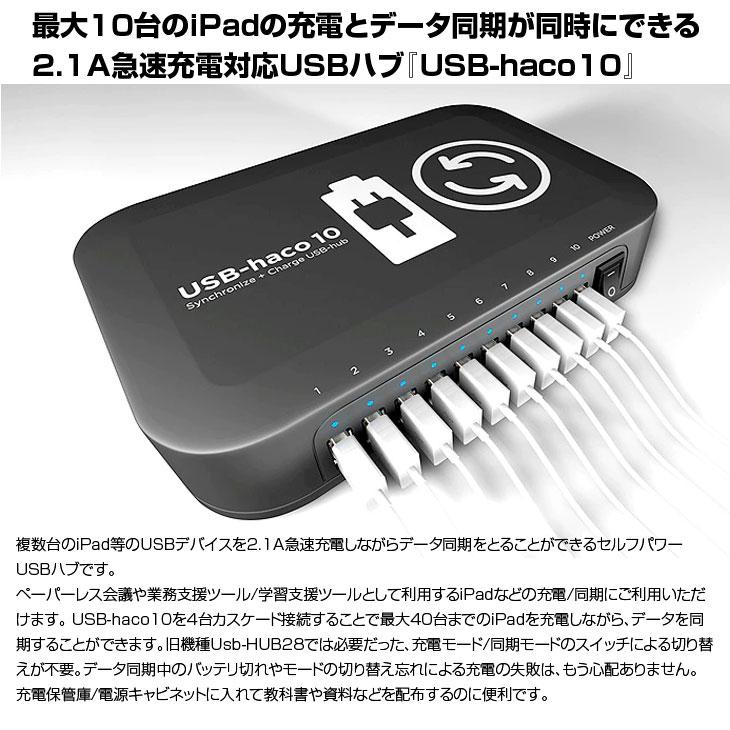iPad 10ポートUSB充電 & データ同期ハブ IPC-UH-10 最大10台の