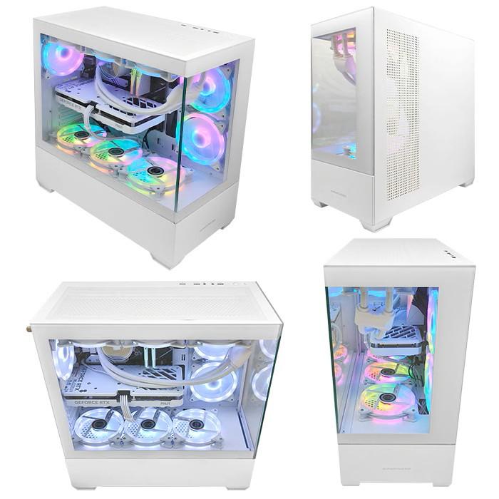 PASOUL ゲーミングPC GP-V3 ホワイト ピラーレス AMD Radeon RX7600XT