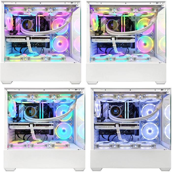 PASOUL ゲーミングPC デスクトップ GP-V3 ホワイト ピラーレス AMD