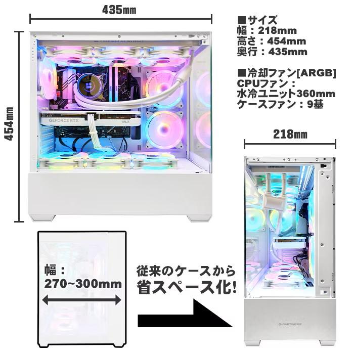 PASOUL ゲーミングPC GP-V3 ホワイト ピラーレス GeForce RTX4060 AMD 