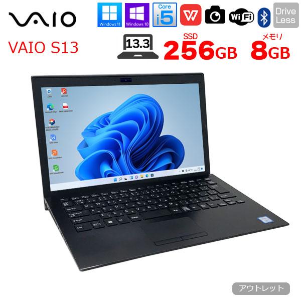 SONY VAIO S13 VJS132C11N 中古 ノート Office Win10 or Win11 第8世代[Core i5 8250U  8GB SSD256GB 無線 カメラ 13.3型 ブラック] :アウトレット