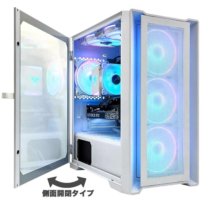 PASOUL ゲーミングPC デスクトップ ホワイト メッシュ GeForce RTX5060
