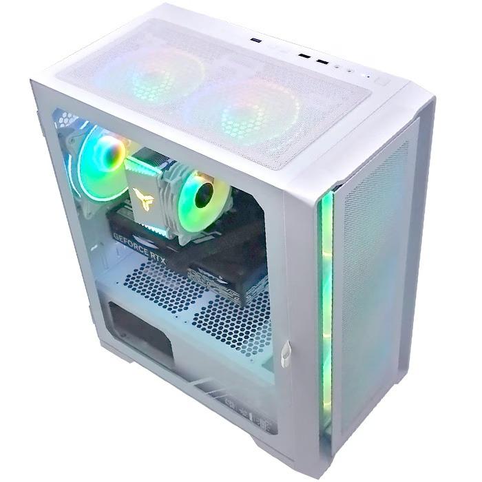 PASOUL ゲーミングPC デスクトップパソコン ホワイト メッシュ GeForce