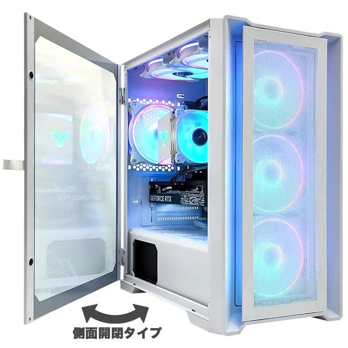 PASOUL ゲーミングPC デスクトップパソコン ホワイト メッシュ GeForce