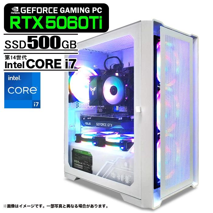 PASOUL ゲーミングPC ホワイト メッシュ GeForce RTX5060Ti 第14世代 