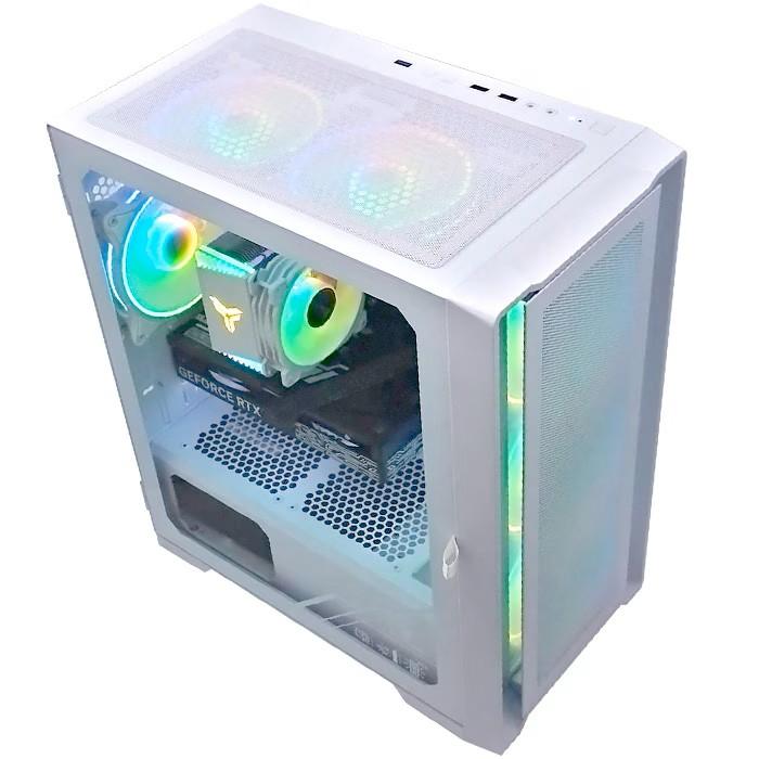 PASOUL ゲーミングPC デスクトップパソコン ホワイト メッシュ GeForce