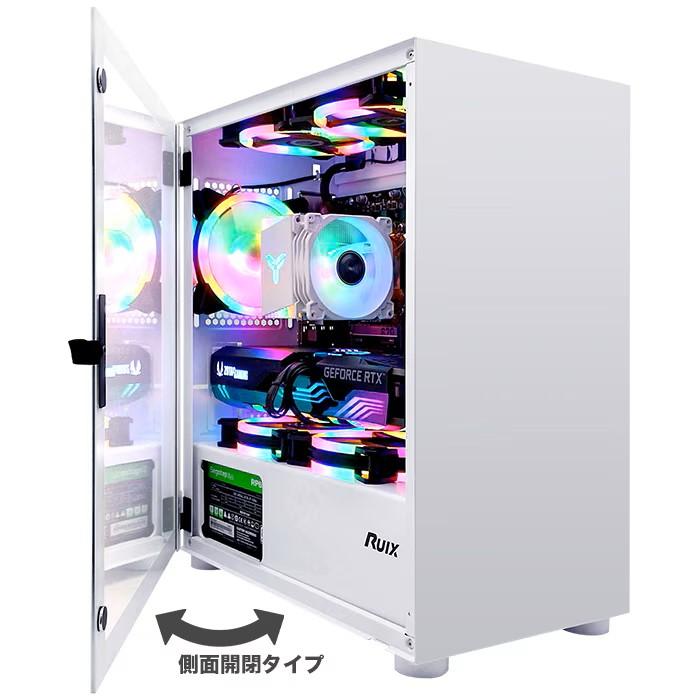 PASOUL ゲーミングPC デスクトップパソコン ホワイト プレーン GeForce