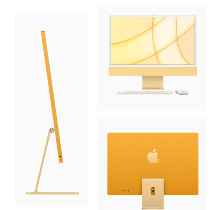 【中古パソコン】Apple iMac 24inch Z12T A2438 4.5K 2021 一体型 選べるOS Touch ID [Apple M1 8コア 16GB SSD2TB 無線 BT カメラ 24インチ Yellow 箱]:美品の画像
