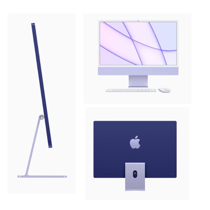 【中古】Apple iMac 24inch Z131 A2438 4.5K 2021 一体型 選べるOS Touch ID [Apple M1 8コア 16GB SSD512GB 無線 BT カメラ 24インチ Purple ]:アウトレットの画像