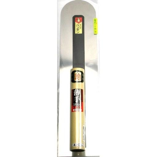 こて コテ カネ千代 ペンギン土間鏝 ステン 0.3薄手 420mm