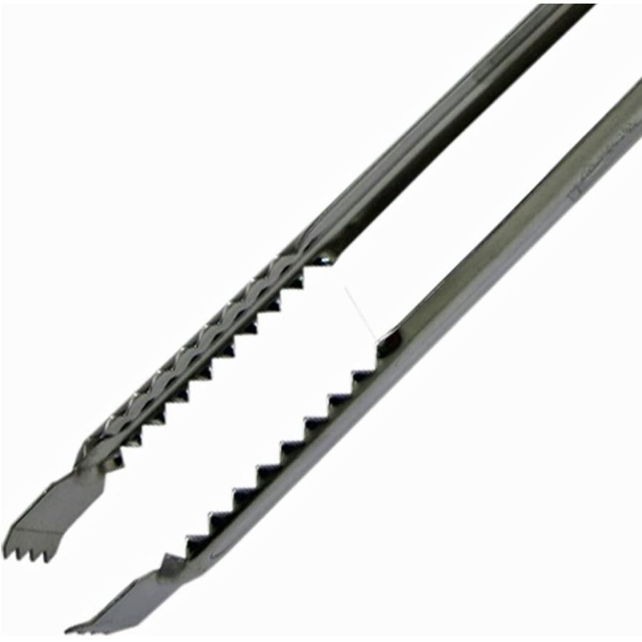 ステンレス トング 450mm 空き缶 空き瓶 ゴミ拾い 処理 炭用火バサミ ステンレス 錆びにくい バーベキュー 炭ハサミ ギザ付トング G-8 永塚製作所 4953450005803 | ブランド登録なし | 02