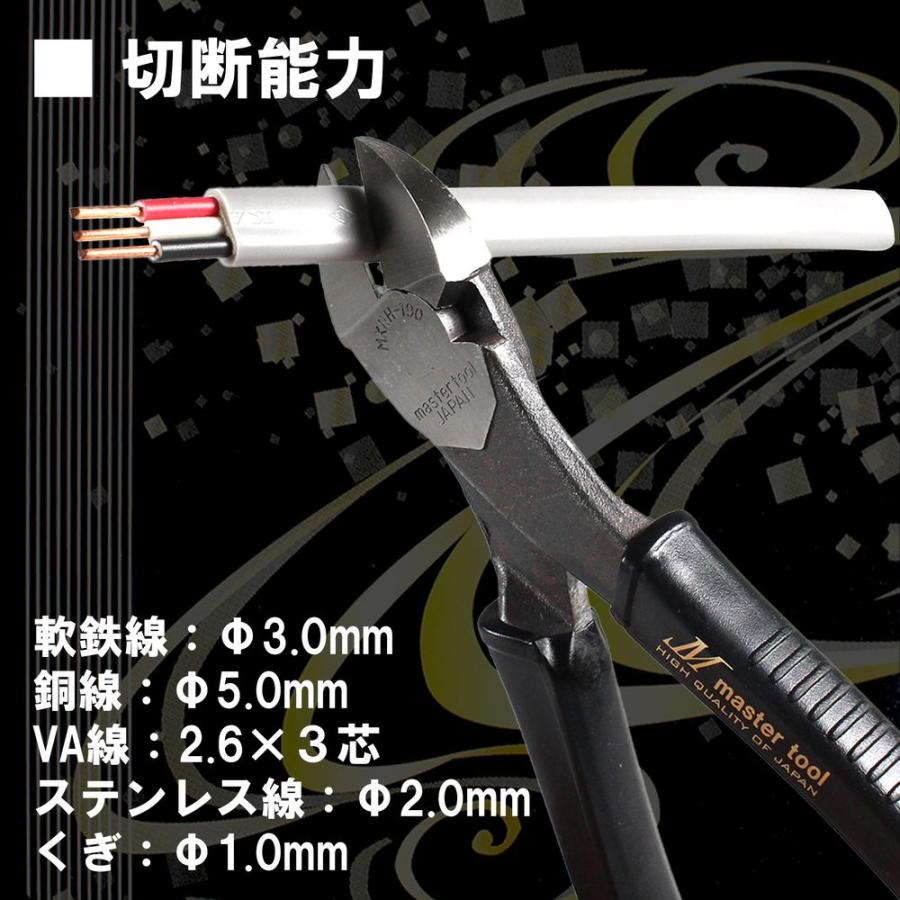 MASTER TOOL マスターツール 木村 炎龍 偏心電工ニッパ 薄刃フラット