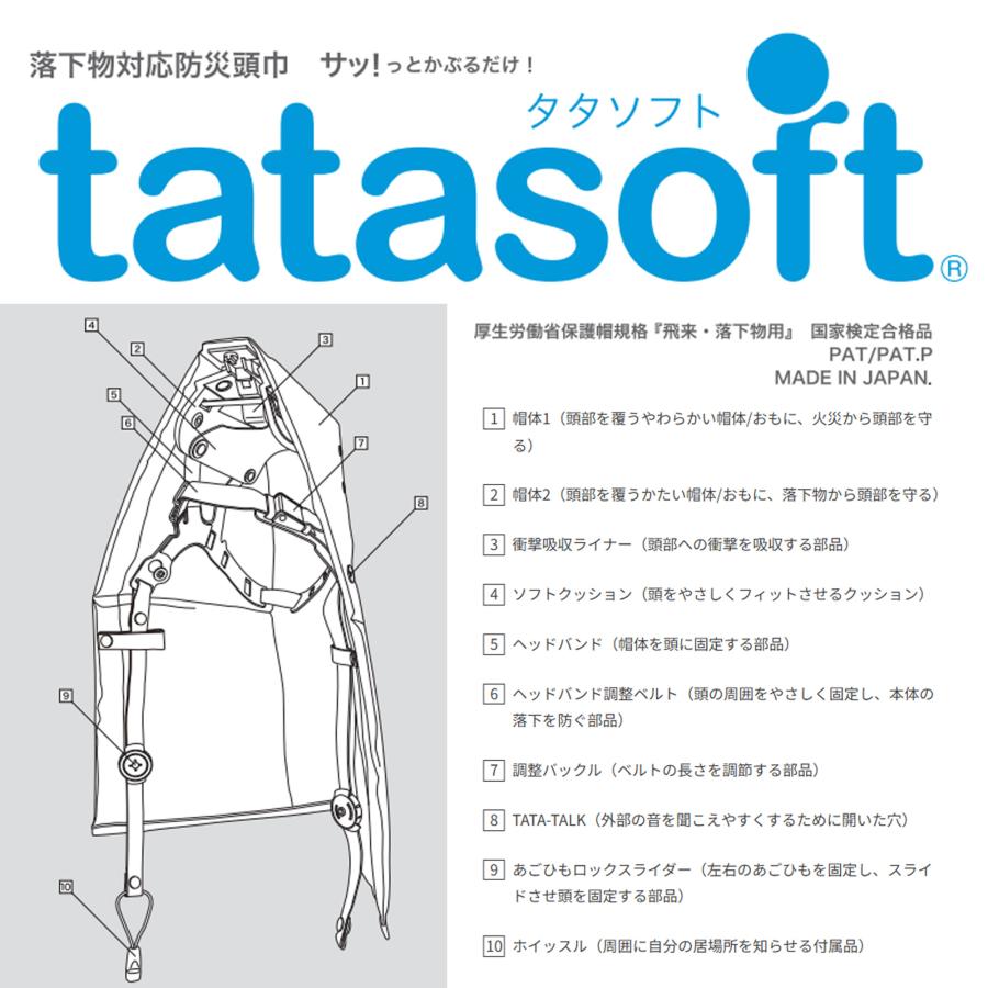タタソフト tatasoft 落下物対応防災頭巾（ずきん） 火からも落下物からも Amazon.co.jp: タタソフト tatasoft 落下物対応防災頭巾（ずきん） 火