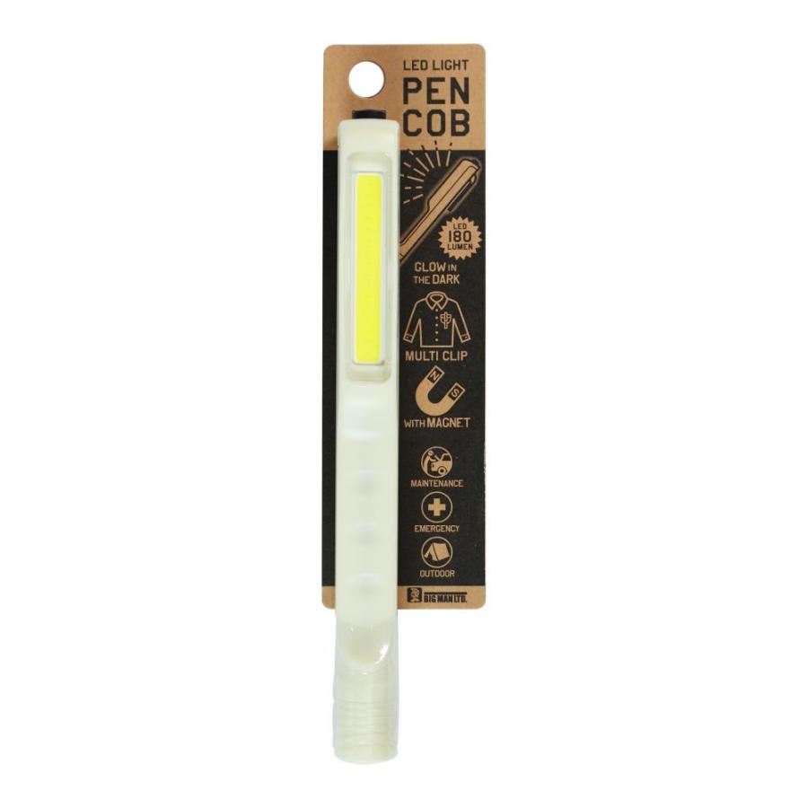ビッグマン 電池式 LED ペンライト PEN-COB 蓄光 オフホワイト PC-05