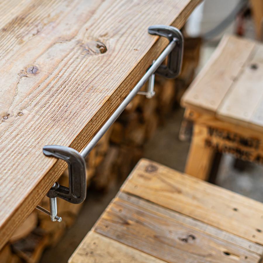 WHATNOT（ワットノット） アイアンクランプバー タオルハンガー C型