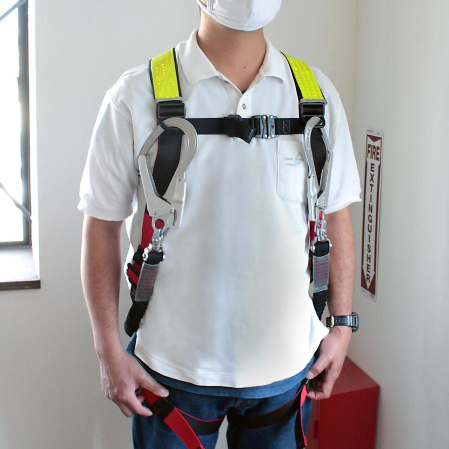 ビッグマン フルハーネス用反射ベルト マジックテープ装着式 24cm 黄色 2本入 RSE2 4962308453369 