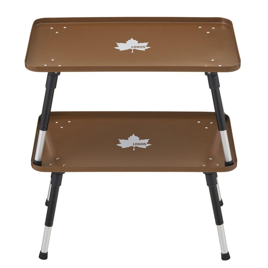 LOGOS（ロゴス） テーブル 折りたたみ 高さ調節 アウトドア キャンプ