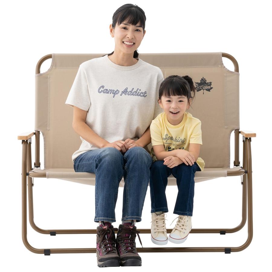 LOGOS（ロゴス） 折りたたみ椅子 チェア ワイド コンパクト 2人掛け