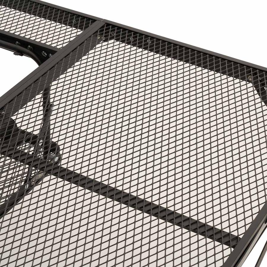 キャンプ テーブル 折りたたみ ロゴス logos 耐熱 黒 ローテーブル バーベキュー 焚き火テーブル BBQ 大型 おしゃれ アイアンメッシュ 3FD BBQテーブル 13070-BCの画像