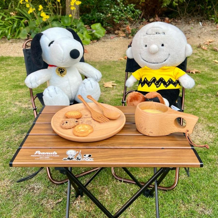 にゃー × LOGO アウトドアこもの ミニテーブル LOGOS（ロゴス） スヌーピー SNOOPY ミニテーブル テーブル キャンプ