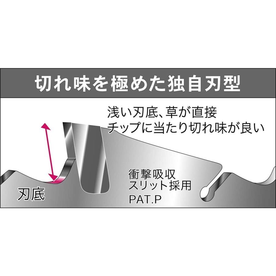 三陽金属 日本製 草刈機用チップソー ブラックシャーク 両側刃 255mm 40P 雑草刈り 畦草刈り 草刈り 除草 4984037003776｜whatnot｜04