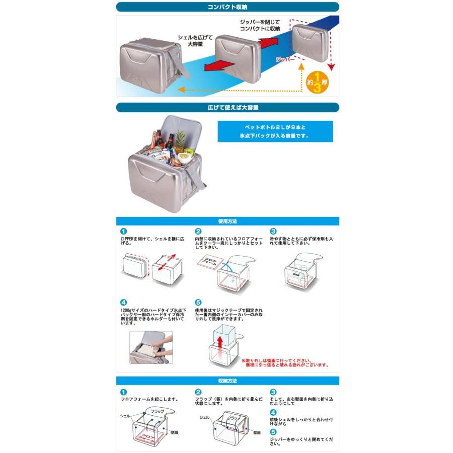 LOGOS（ロゴス） クーラーボックス 保冷バッグ 折りたたみ 大容量