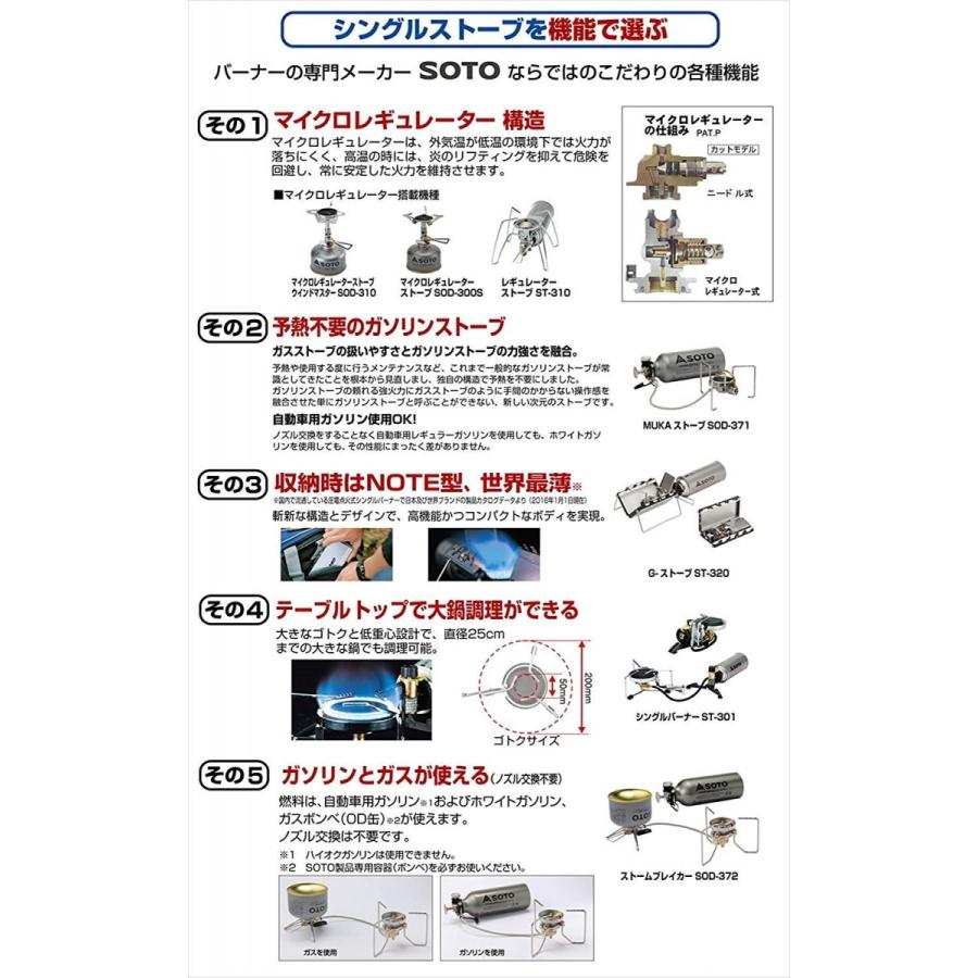新富士バーナー SOTO シングルバーナー ソト マイクロレギュレータ