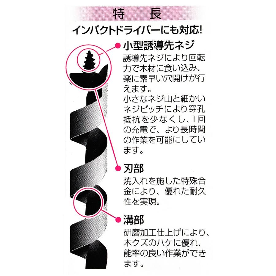 ビッグマン ドリルビット 木工用ドリル ショート 30ミリ 4962308641841