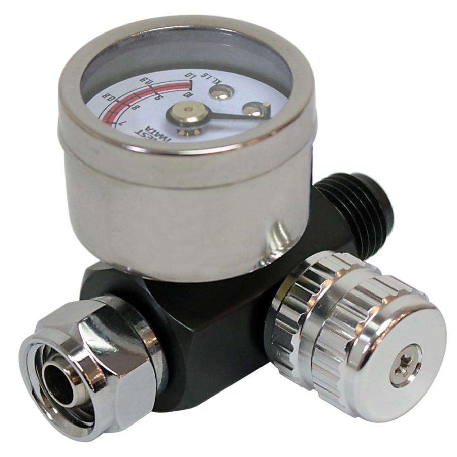 WHATNOTアネスト岩田 重力式 スプレーガン セット エアースプレーガン 手元圧力計 KIWAMI113B4 PC400SB2LF