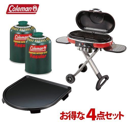 Coleman コールマン バーベキューコンロ ガス バーベキュー 4点セット キャンプ アウトドア  ロードトリップ LXE−J2 2000017066 205597 5103A470T x2｜whatnot