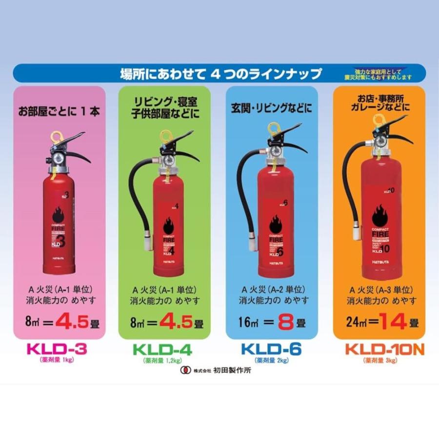 消火器 ハツタ ハツタABC粉末消火器 蓄圧式 初田製作所 初田 業務用 粉末 ABC 火災 火事 火消し 業務用消火器 4型 KLD-4 4994152002189 | ブランド登録なし | 02
