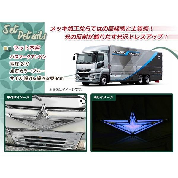 大型バスマーク三菱フソーアンドンデコトラ 三菱 ふそう アンドン 行燈 ウイング 24V 大型 バスマーク バス