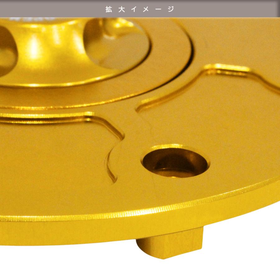 CNC アルミ タンクキャップ 7穴 ゴールド ZRX400 ZRX1100 ZZR400
