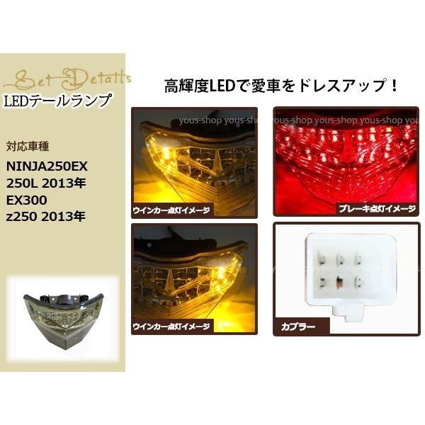 ヴルキランダ NINJA250 EX250L 2013年 EX300 z250 スモークテール LED