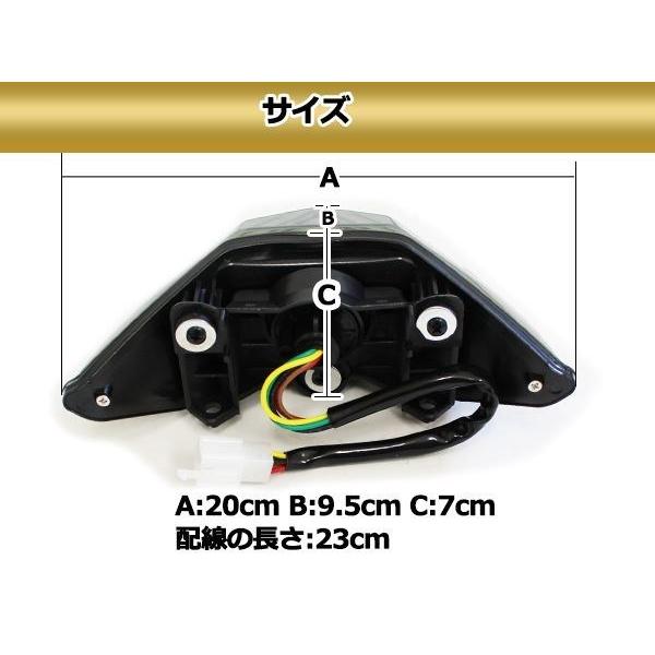 EX250L LEDテールランプ NINJA250 EX250L 2013年 EX300 z250 スモークテール LEDテールランプ