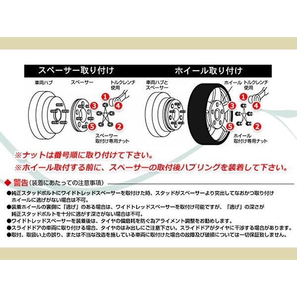 ワイドトレッドスペーサー 5H PCD114.3 P1.5 30mm M12 ハブ径 64mm 5穴 ナット付 ホイールスペーサー 2枚 ハブセン ハブリング ツライチ｜wheat-shop｜04