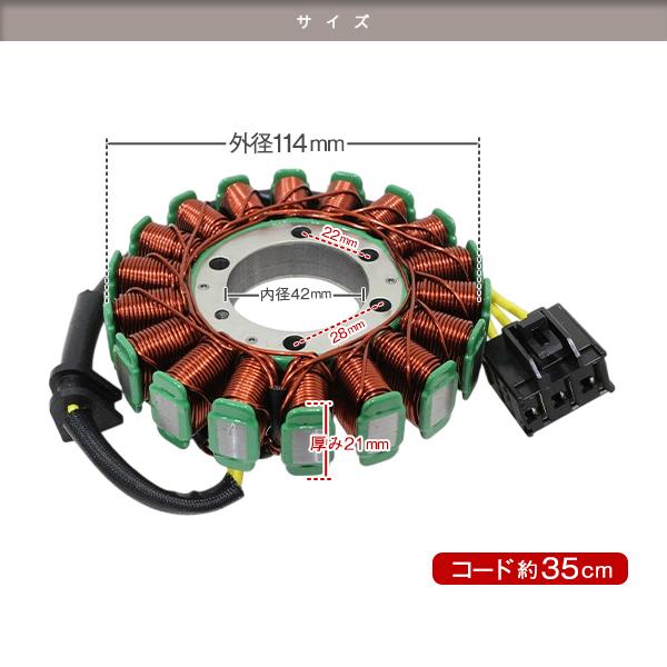 CBR1000RR SC57 2004-2007年 ステーターコイル ジェネレーター 適合純正品番 31100-MEL-305 31120-MEL-D21 ゼネレーター ASSY アッセンブリの画像