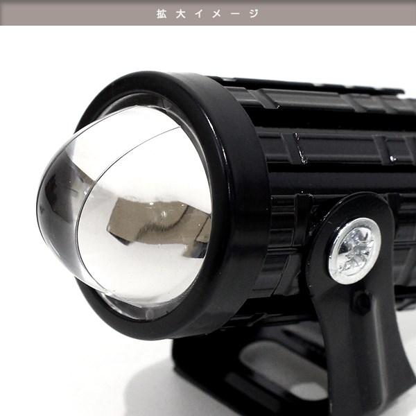 バイク LED プロジェクター ヘッドライト LOW/HIGH スイッチ ホワイト