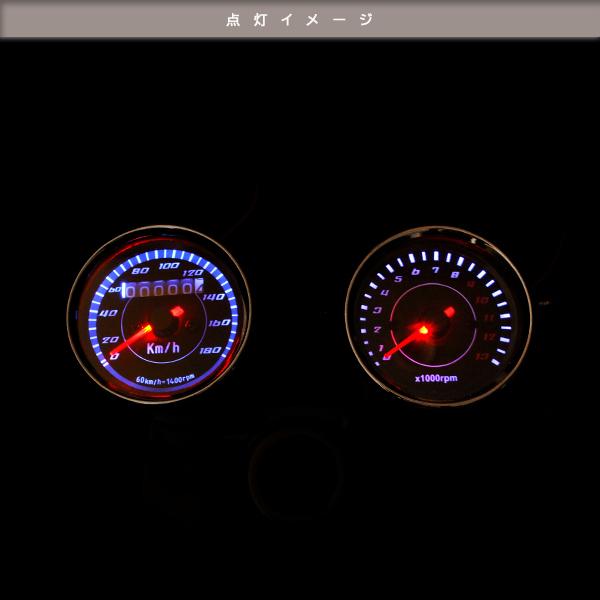 12V 電気式タコメーター 機械式スピードメーター モンキー ゴリラ カブ 