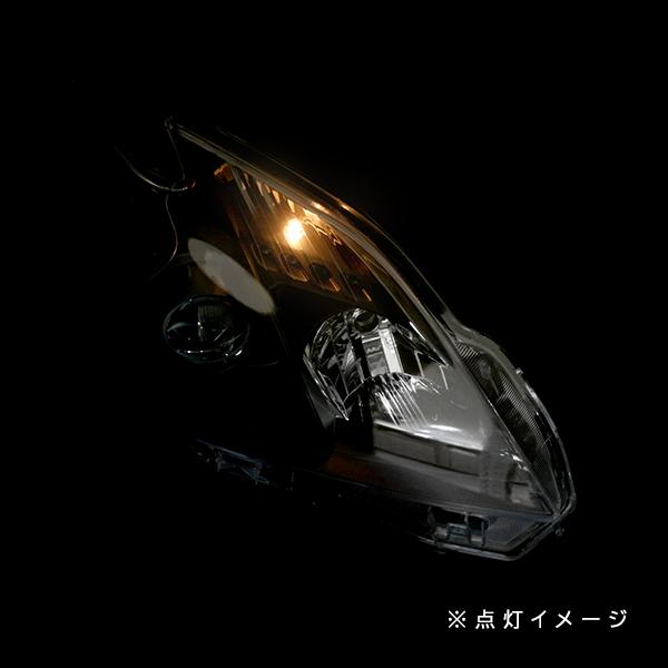 ю US仕様！ トヨタ プリウス ZVW30 H21.4〜 ハロゲン車用 ヘッドライト ユニット 左右 ポジション クリア/オレンジレンズ ブラック H11の画像
