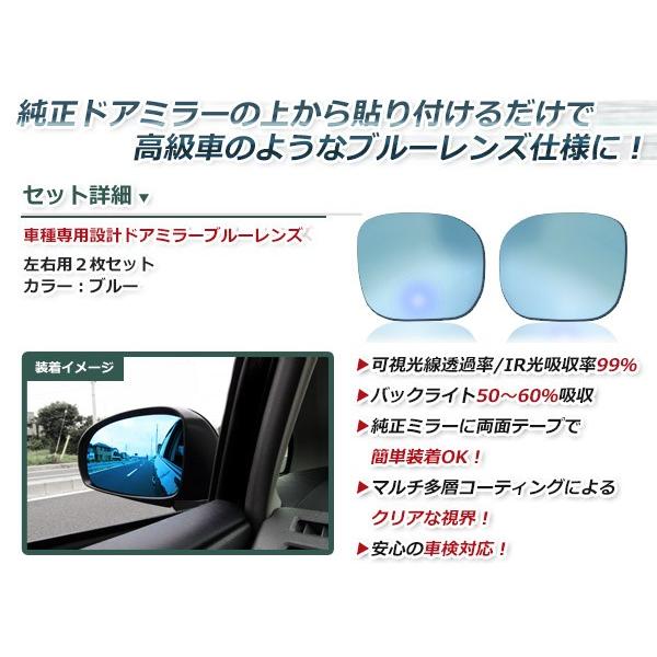 眩しさカット 広角◎ブルーレンズ サイドドアミラー ホンダ N-BOX