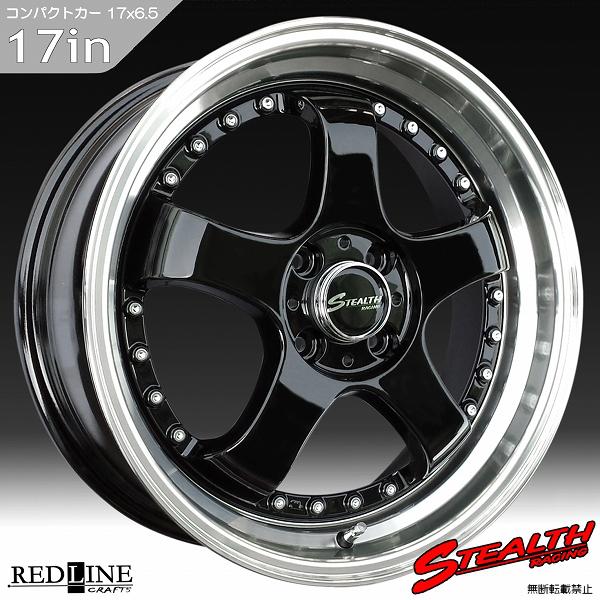 ステルスレーシング　K35 114.3 5H 美品4本 ステルスレーシング K35 人気のスーパーディープ2段リム 17x6.5J