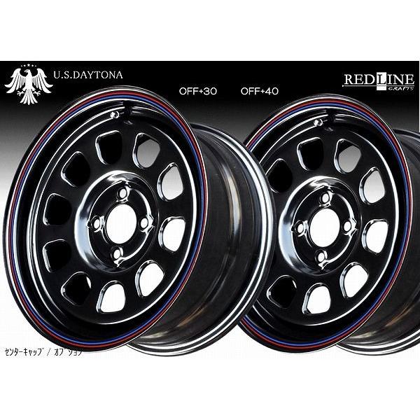 U.S.Daytona デイトナ 15x7.0J 前後異 オフセット +40/+30 PCD100