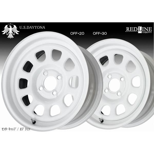 U.S.Daytona デイトナ 15x7.0J 前後異オフセット +30/+20 PCD100 ホワイトカラー ホイール 4本セット 走り屋/ヘラフラ/シャコタン推薦｜wheel-station｜03