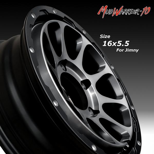 マッドウォーリアー10 MW-10 16x5.5J OFF+20 PCD139.7 新品ホイール 4