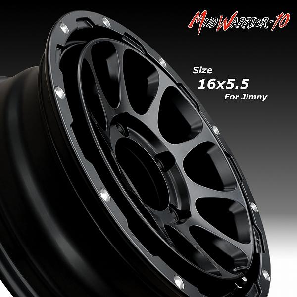 マッドウォーリアー10 MW-10 16x5.5J OFF+20 PCD139.7 新品ホイール 4