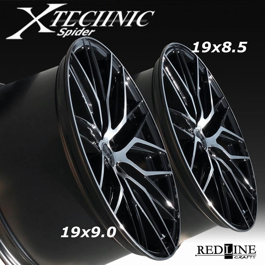19インチ スパイダータイプ ホイールセット X-TECHNIC Spider (F)19x8.5J+40 (R)19x9.0J+40 5H/PCD114.3 精悍な