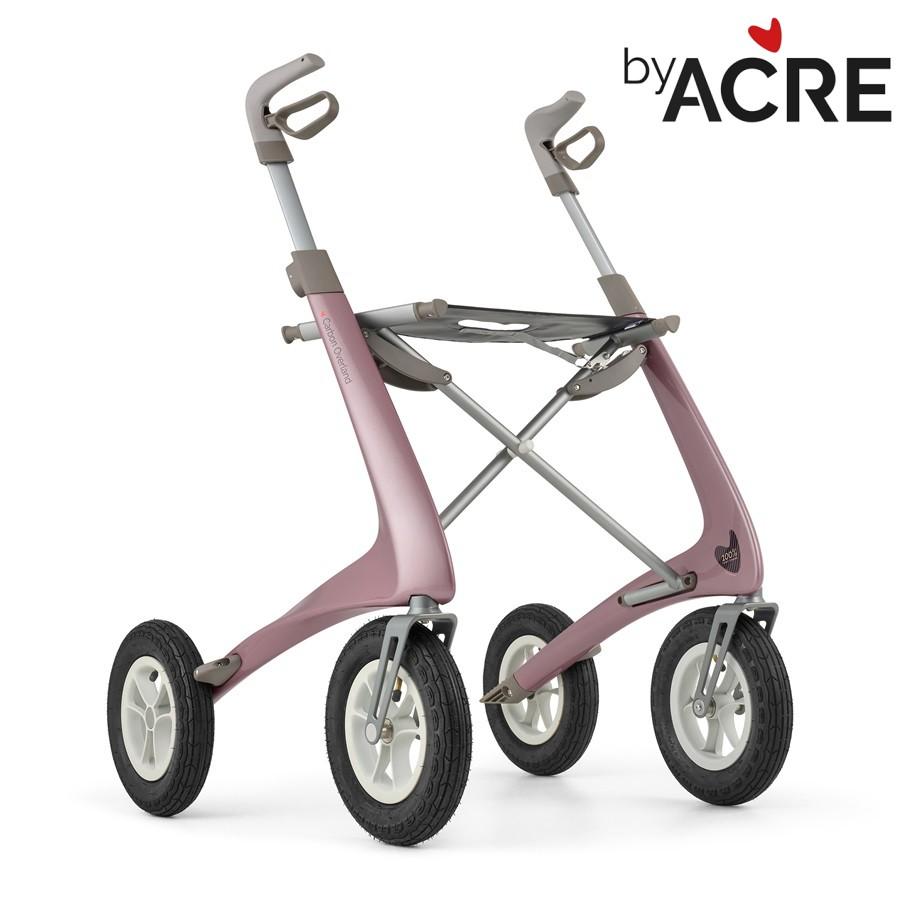 byACRE（バイエーカー）カーボン・オーバーランド ＜ローズゴールド＞ 歩行器 屋外用 おしゃれ アウトドア 高齢者 介護用品 歩行車 シルバーカー 手押し車 | 