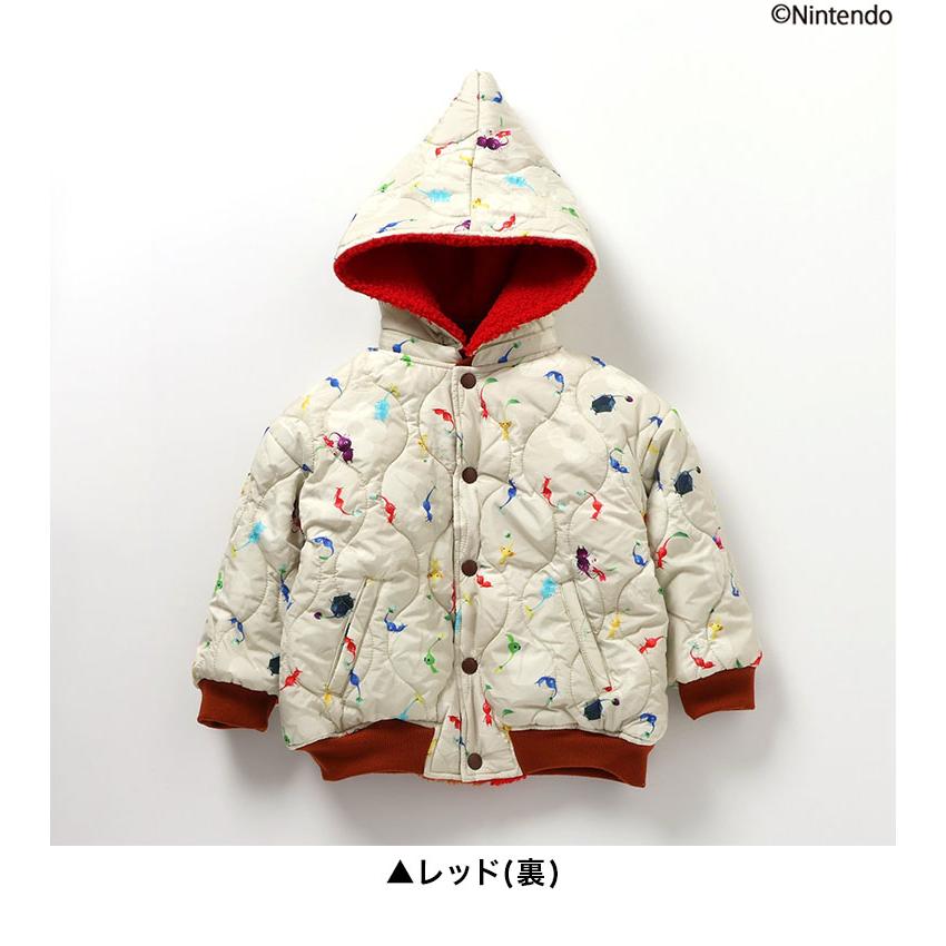 子供 ブルゾン ピクミン リバーシブル ボア 男の子 女の子 キッズ 子供服 80 90 赤ちゃん かわいい おしゃれ プレゼント ギフト 夏の画像